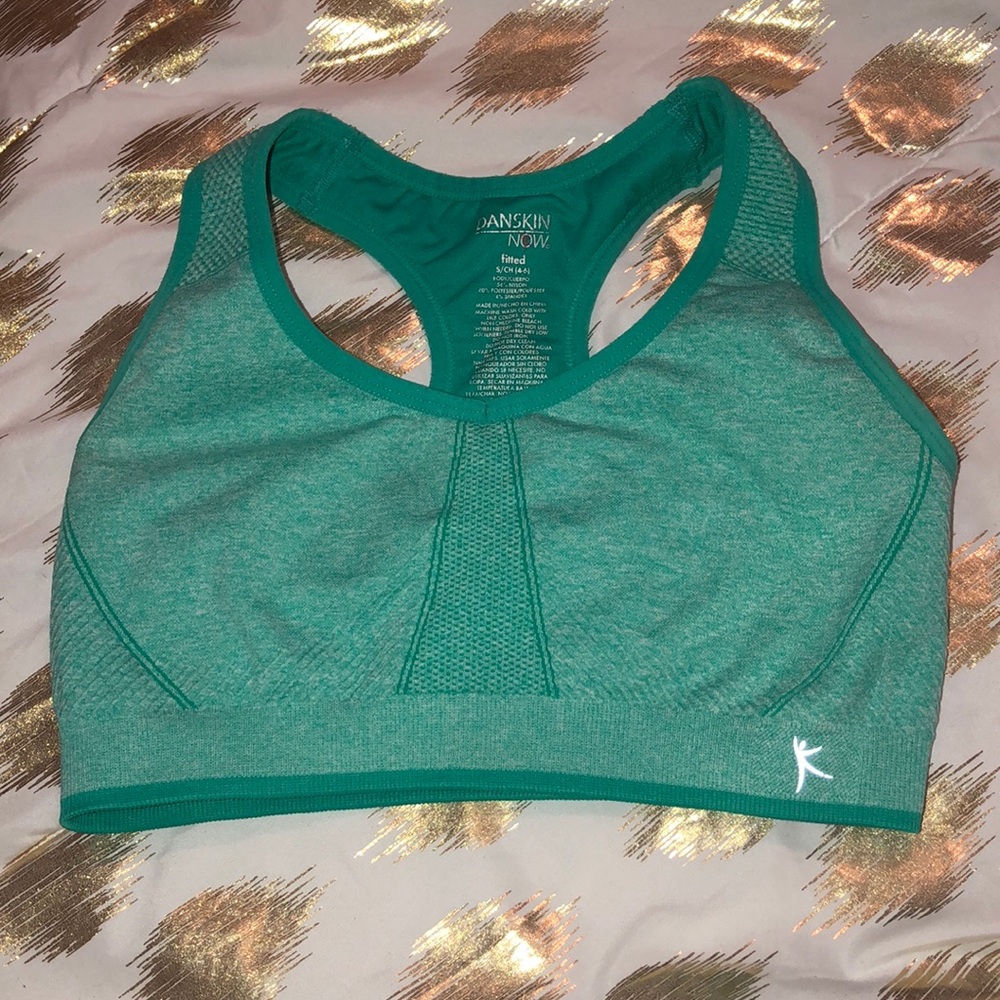 Danskin Now fitted small (4-6) teal sports bra